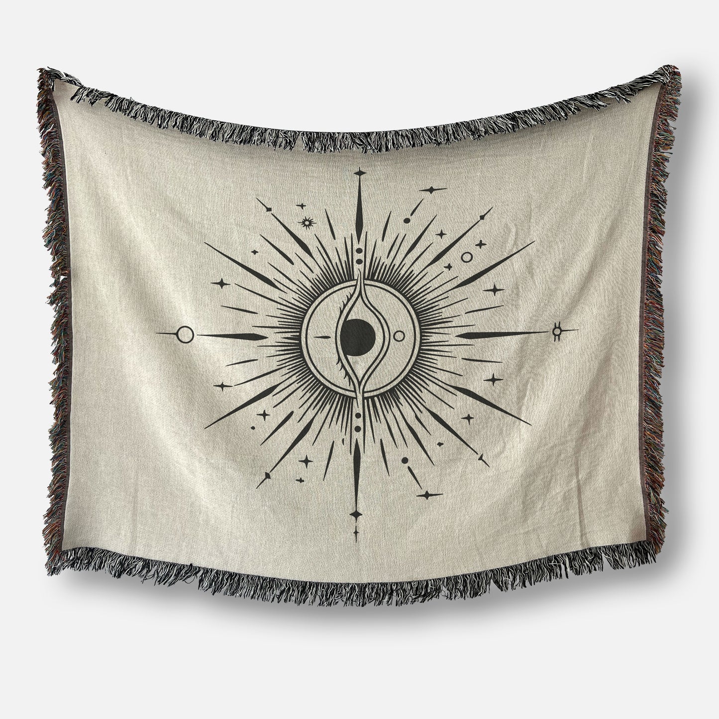 Third Eye Woven Blanket or Tapestry, Mucha Art Tapestry Wall Art, Mystical Decor, Witchy Gift, Yoga Blanket, Wimsigoth, Hippie Gift