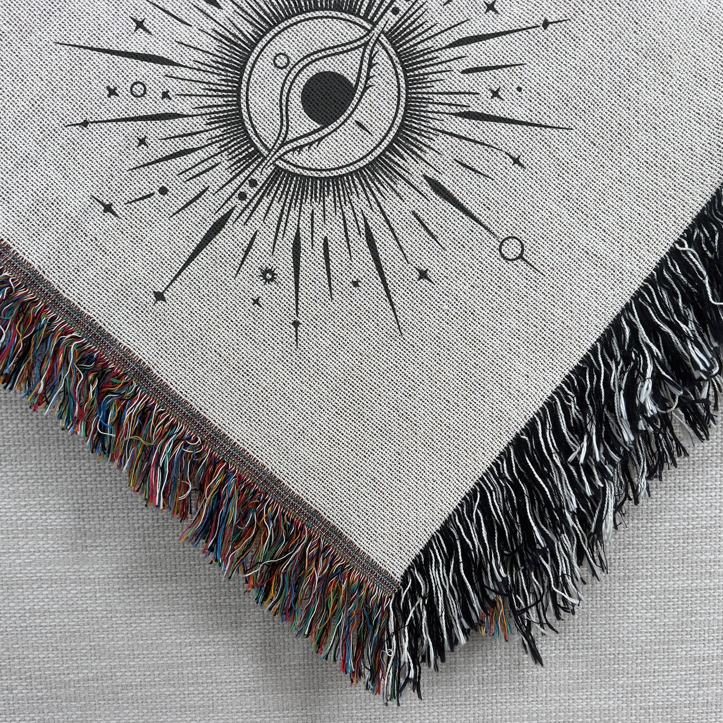 Third Eye Woven Blanket or Tapestry, Mucha Art Tapestry Wall Art, Mystical Decor, Witchy Gift, Yoga Blanket, Wimsigoth, Hippie Gift