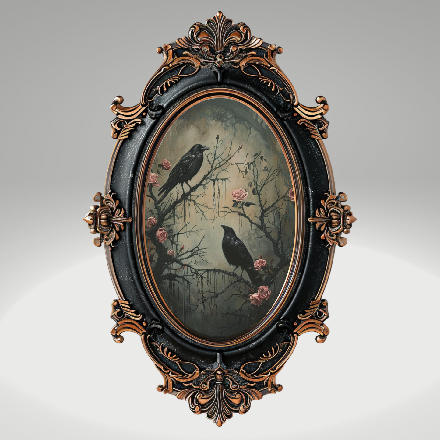 Dark Academia Raven Crow Moody Wall Art Print
