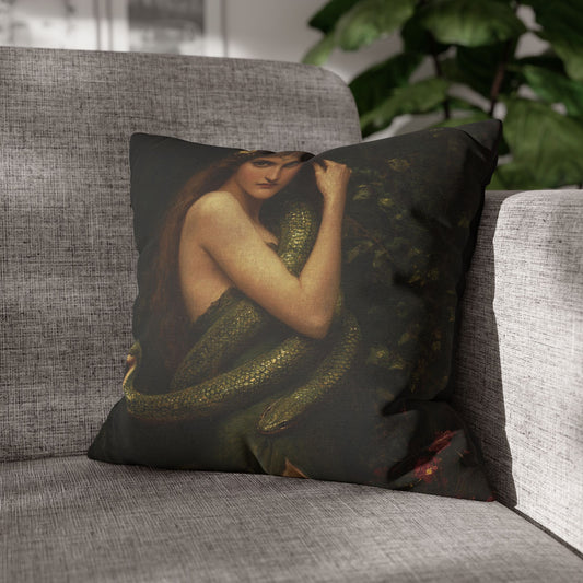 Lilith Pillowcase, Fairycore, Mucha Art Pillowcase, Dark Academia Decor, Dark Cottagecore Decor, Celestial Decor, Fairycore Decor