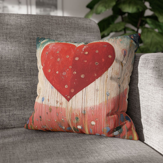 Heart Pillowcase, Fairycore Decor, Valentine's Gift, Light Academia Decor, Dark Cottagecore Decor, Celestial Decor, Girlfriend Gift