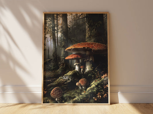 Fantasy Cottagecore Decor Creepy Mushroom For Cottagecore Decor Weirdcore Decor Gothic Art Print Dark Cottagecore Macabre Art Decor