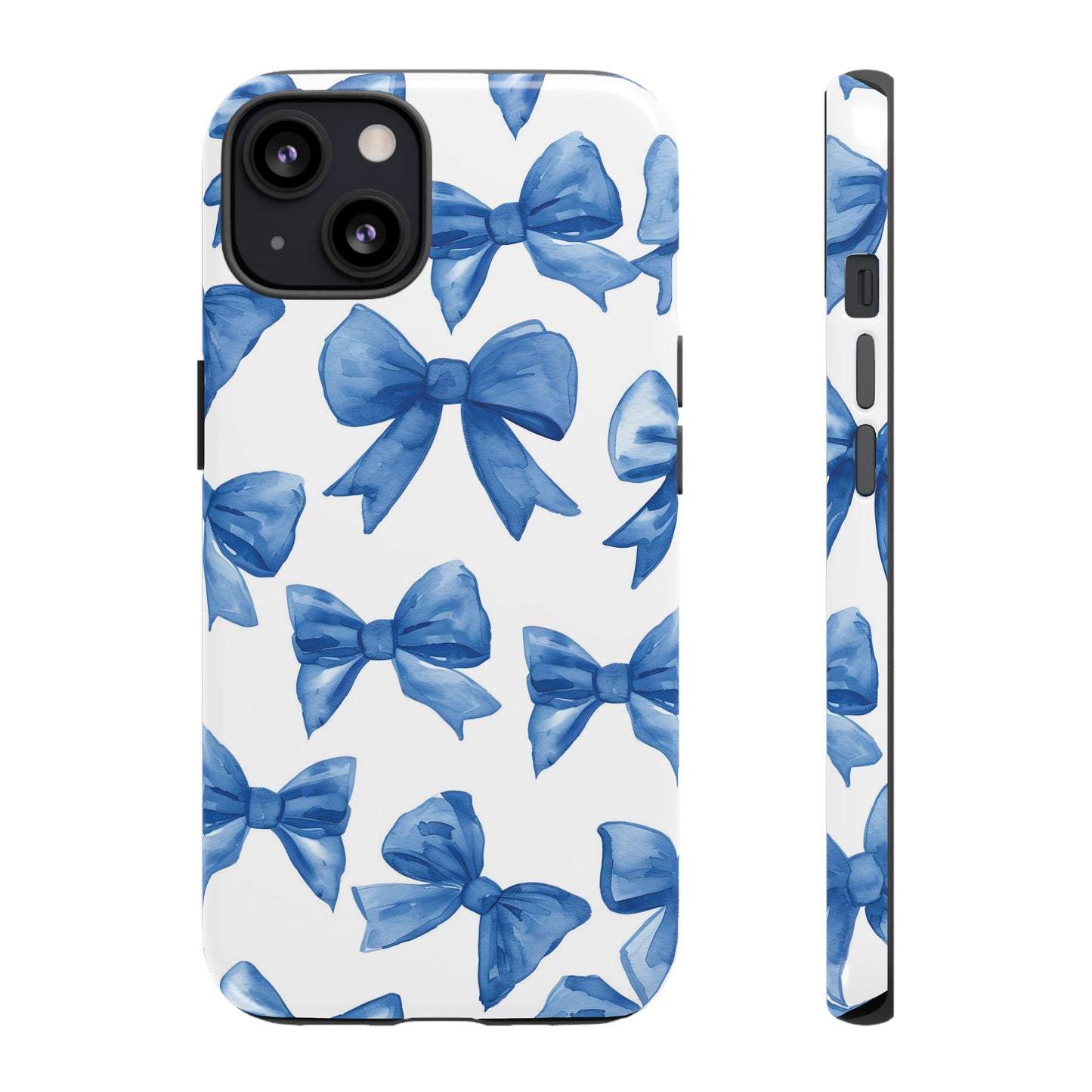 Blue Bows Collage iPhone Phone Case 11, 12,13,14 15 Pro Max , Pro Max, Mini, Plus, Glossy or Matte
