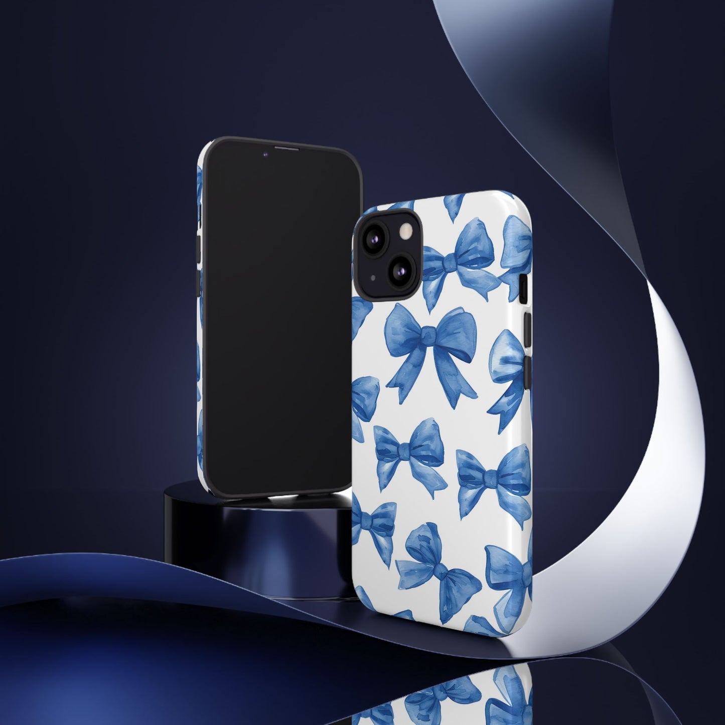 Blue Bows Collage iPhone Phone Case 11, 12,13,14 15 Pro Max , Pro Max, Mini, Plus, Glossy or Matte