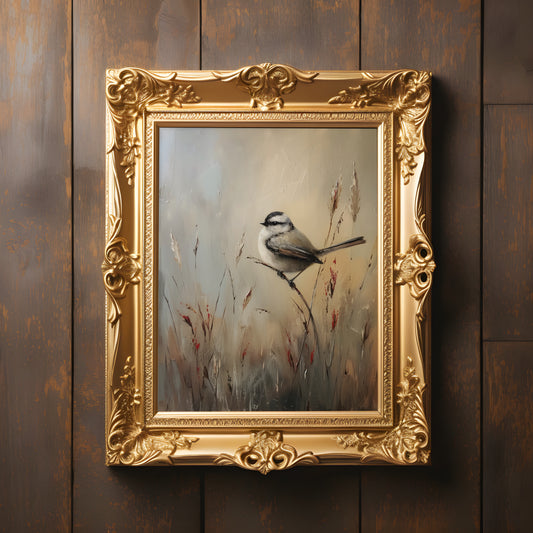 Bird Print Wall Art For Room Decor, Dark Academia Decor, Cottagecore Decor, Moody Wall Art, Nature Aesthetic, Antique Oil Painting